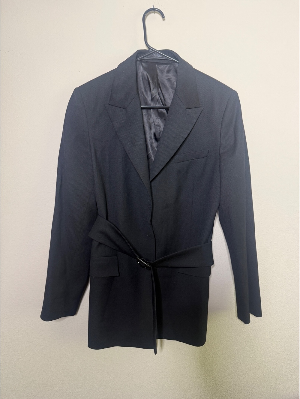 & Other Stories Paris Atelier Black Belted Blazer Jacket Women’s Size 6